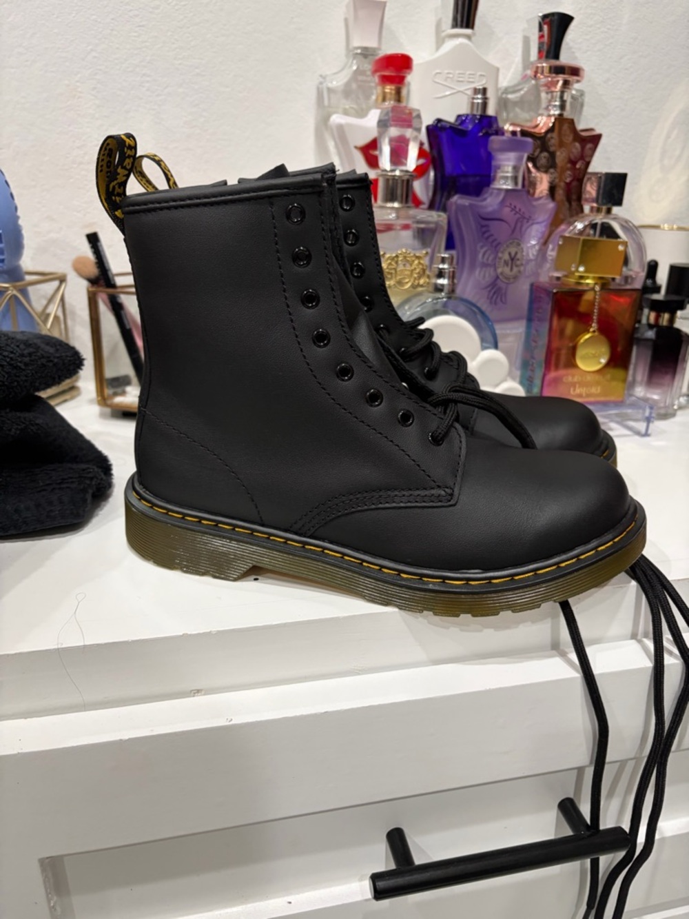 Dr. Martens Black Leather 8-Eye Combat Boots